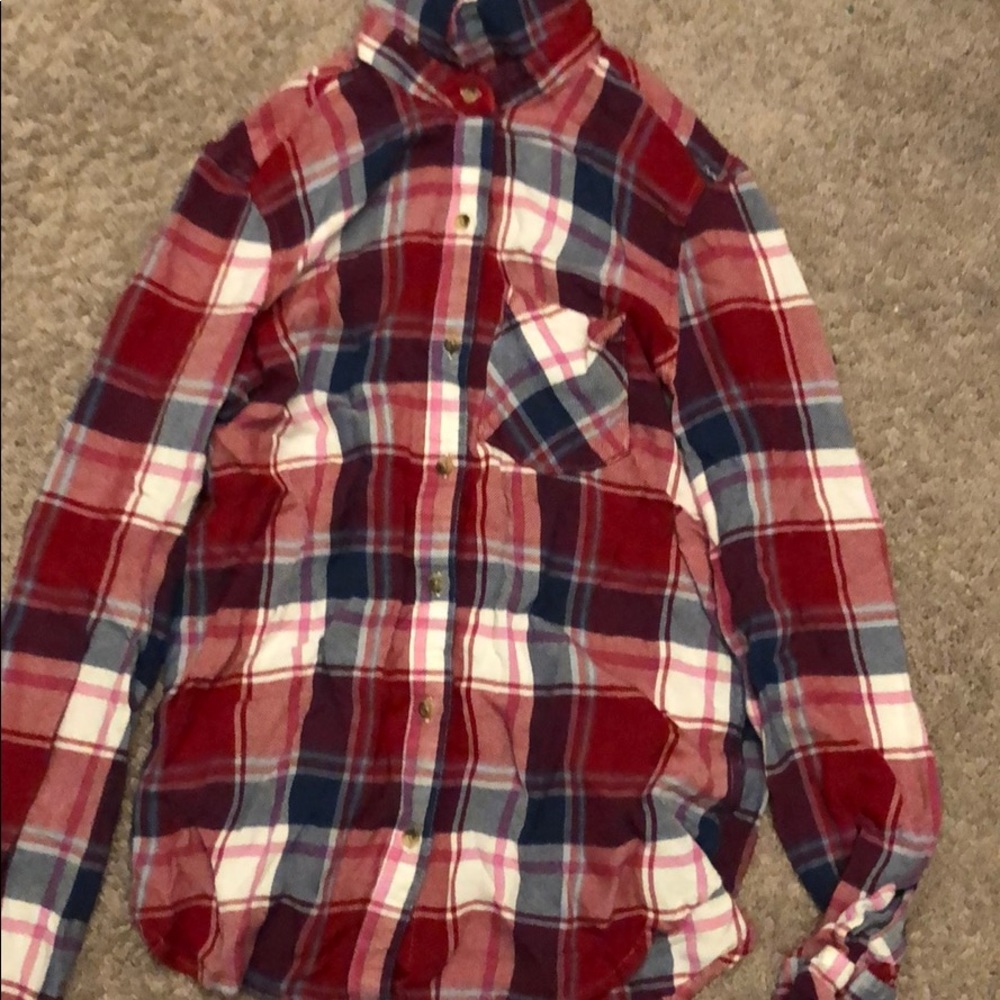 nice red,navy and white flannel